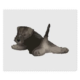 Azeeda 2 x 'Schnauzer-Welpe entspannt' Mikrofaser-Objektiv- / Brillenreinigungstücher (LC00028575)