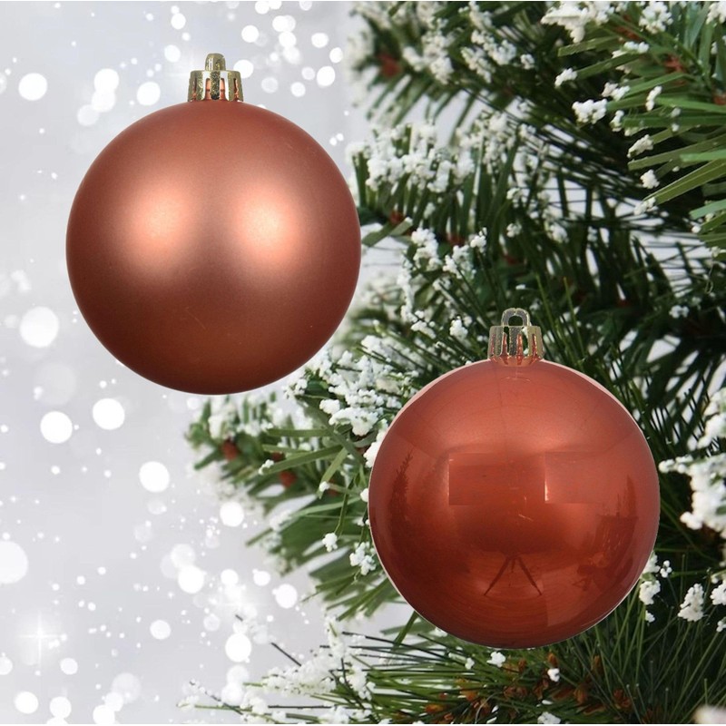 Kaemingk Shatterproof Baubles Spiced Pumpkin 6cm Spiced Pumpkin 6cm