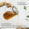 Aquach 51oz Glass Teapot with Stainless Steel Removable Infuser, Stovetop