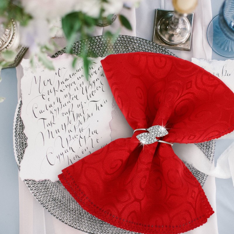 Hotop 150 Pcs Napkin Rings Set Metal Leaves Napkin Holders