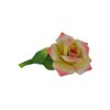 Capodimonte 6 Inch Italian Handmade Ceramic Yellow and Pink Rose