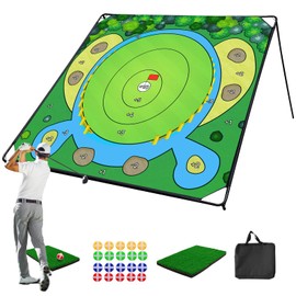 70"x70" Golf Chipping Game Practice – Portable Training Game for Indoor & Outdoor Use, Improve Short Game Accuracy for Adults, Juniors & Beginners (70"x70" Golf Chipping Game)