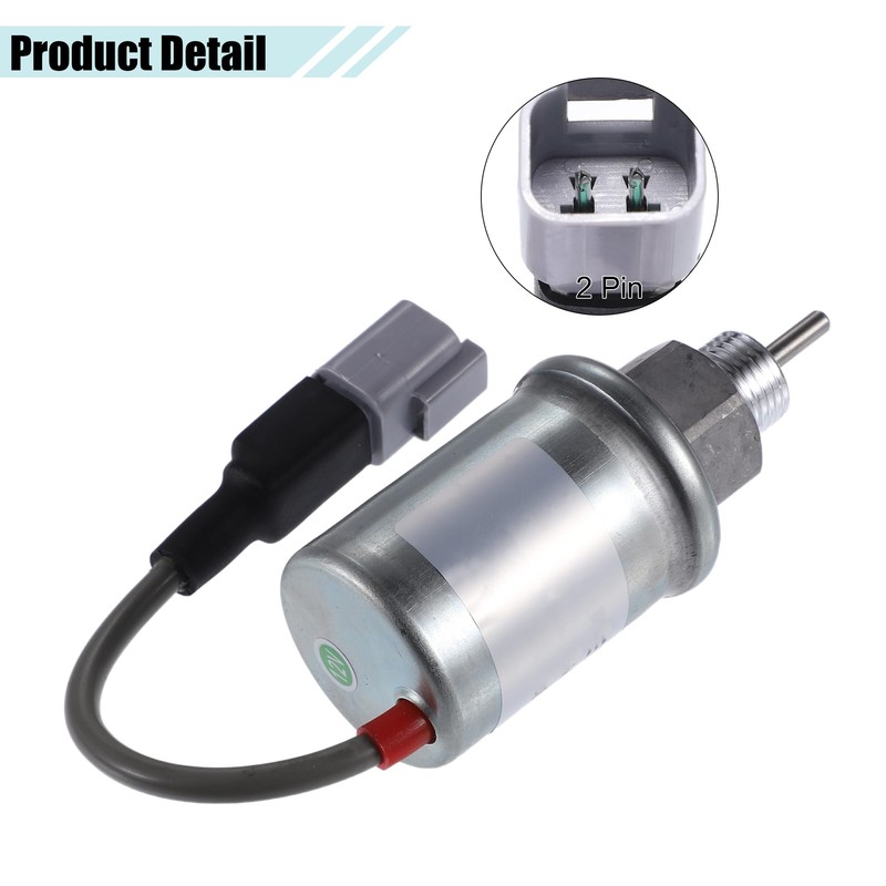 A ABSOPRO Fuel Barrier Stop Solenoid Valve for Caterpillar Silver