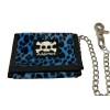 FUNK PLUS Leopard Print Fabric Bike Chain Wallet With Keychain