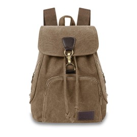 Qyoubi Canvas Fashion Backpacks Purse Casual Outdoor Shopping Daypacks Sports Rucksack Hiking Travel Multipurpose Bag Coffee