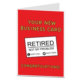 LimaLima Retirement Card For Men & Women Congratulations You're Retired Funny Business Card Design