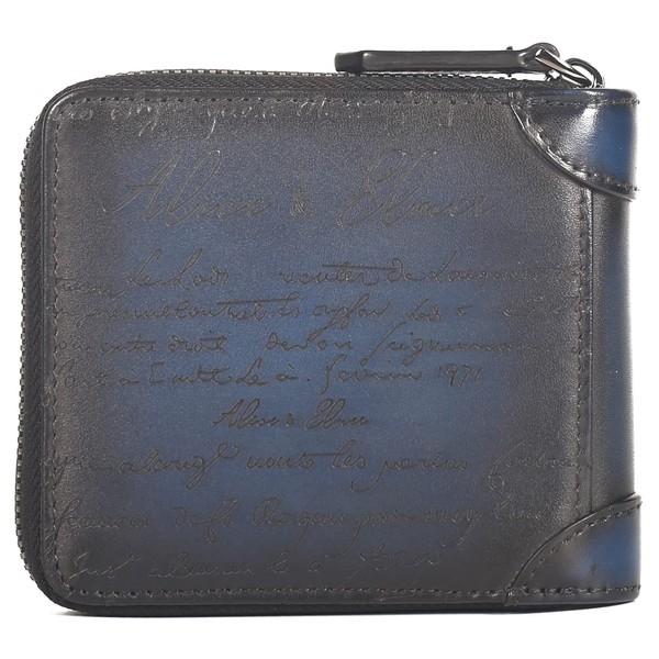 JKRO Men's Bifold Wallet, Round Zipper, Genuine Leather, Wallet, Bill