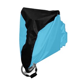 Tiardey Universal Outdoor Waterproof Bike Cover,Waterproof Anti Dust Rain UV Protection Size M - Black&Blue