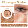 Champagne Golden Glitter Single Eye Shadows Waterproof Long Lasting Gold