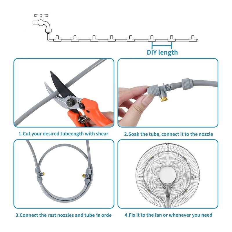 Garden Hose Set Professional Humidification Cooling and Dust Removal Watering