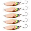 5PCS 1.65in Fishing Lures Fishing Spoons Saltwater Treble Hooks Lures