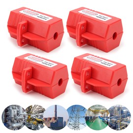 Lockout Plug Lock Electric Tagout Plug Lock Industrial Tool for Air Conditioning TV Power Rationing / Off 110 V Pack of 4