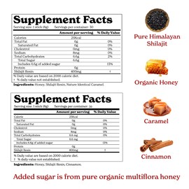 Better Alt Pure Himalayan Shilajit Sticks2 Pack(Cinnamon + Caramel)| Easy to Consume|60 Sticks for Energy Boost & Immune Support, 85+ Trace Minerals, 75%+ Fulvic Acid