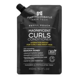 MARTHA DEBYALE HAIR TECH Magnificent Curls Acondicionador Pouch. Chinos, con Miel de Manuka, 450 ml                                                   