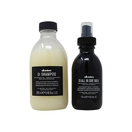 Bundle - 2 Items : Davines Essential Haircare OI Shampoo - Absolute Beautifying Shampoo, 280ml & Davines OI/ALL IN ONE MILK