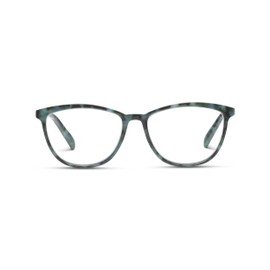 Peepers by PeeperSpecs Women's Bengal Cat-Eye Blue Light Blocking Reading Glasses, Green Tortoise, 54.9 + 1.5