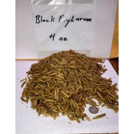 Barnacle Bill Premium Sun Dried Black Soldier Fly Larvae Oscar Pond Fish Turtles Reptile Birds - 2 OZ.