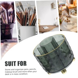 KICHOUSE 360degree Rotating Makeup Brush Organizer Storage Box for Makeup Organiser