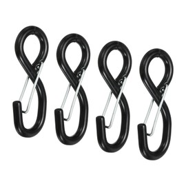 MECCANIXITY Ratchet Strap S Hook with Latch Load 1763 Lbs for 1" Tie Down Strap Webbing Car Truck Trailer Pack of 4