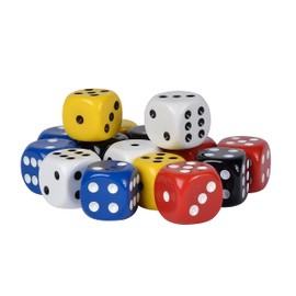 Noris 606154366 - 15 Bunte Kunststoff Augenwürfel im Blister, 16mm