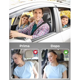 Oasser Car Neck Pillow Retractable Neck Support for Car Black