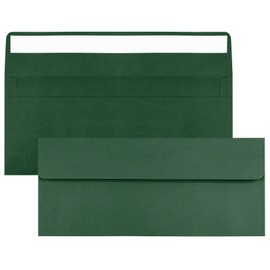 100 Pack Dark Green #10 Business Envelopes, Standard Envelopes Self Seal, 4 1/8 x 9 1/2 Inch Letter Size Business Mailing Envelopes for Checks Invoices Statements Baby Shower Christmas Birthday