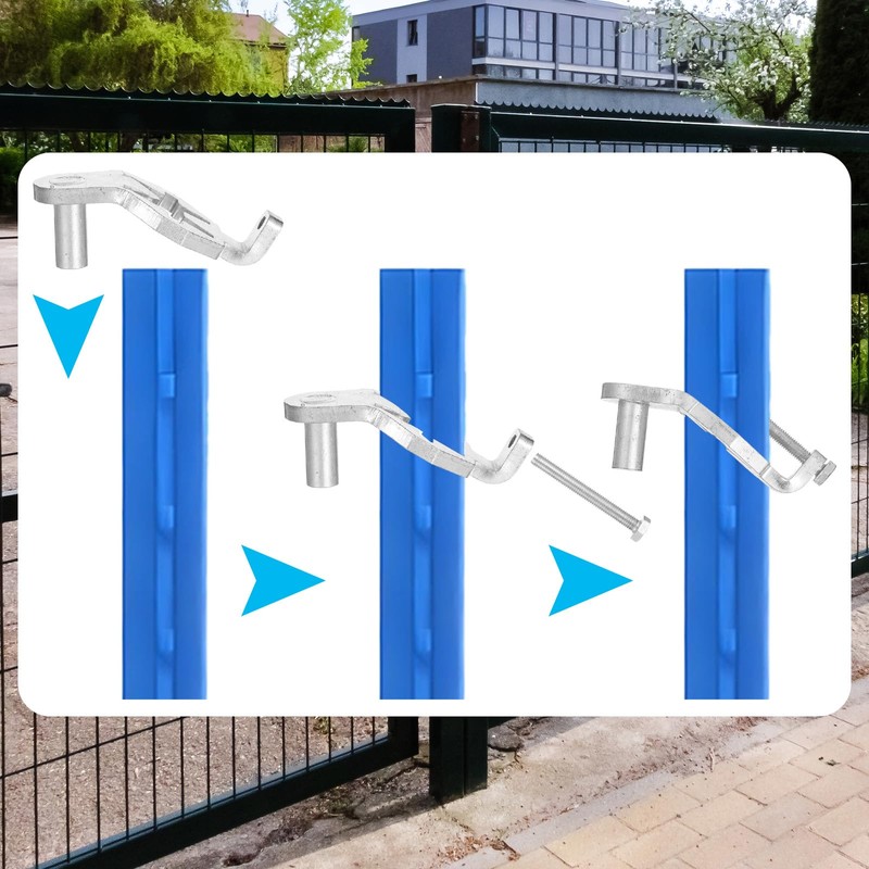 Afcabakila T-Post Gate Hinge Pins, Heavy Duty Gate Hanger,5/8 Inch,