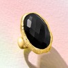 Ross-Simons Onyx Ring in 18kt Gold Over Sterling. Size 9