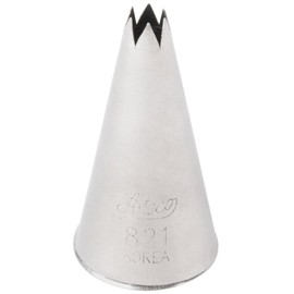 Ateco # 821 - Open Star Pastry Tip .19'' Opening Diameter- Stainless Steel