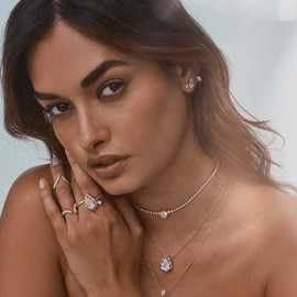 ZOYA JEWELRY DESIGN Gold Plated 925 Sterling Silver flower shape Stud Earrings - Cute Gold Earrings for Women and Girls - Hypoallergenic Trendy TikTok Stud Earrings (Star gold)