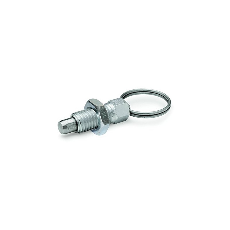 Ganter Normelemente GN 717-4-M8X1-AK-ST Locking Bolt, Silver, Pack of 2
