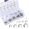 120 Pcs E-Shape Snap Rings M1.5-M10 304 Stainless Steel Retaining