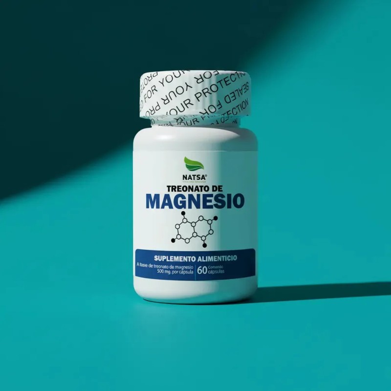 Treonato Magnesio Natsa Cápsulas Maxima Absorción Mejora Sueño Memoria Concentración