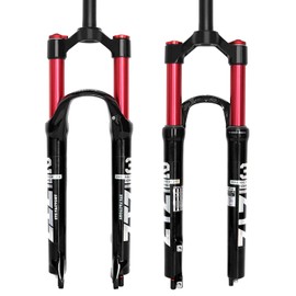 ZTZ 26/27.5/29 inch MTB Dual Air Suspension Fork, 1 1/8 Straight Tube, 120mm Travel, QR 9mm×100mm, Manual Lockout, Lightweight Front Fork for XC/AM Mountain Bike