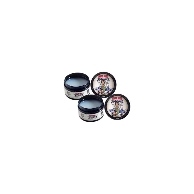 Bálsamos para Cuidado del Tatuaje, Power Inked, Kit de 2