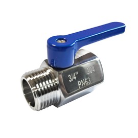 beduan Stainless Steel 3/4 Shut Off Valve GHT Thread Garden Hose Heavy Duty Connector (Long Handle)