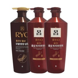 Hongjindan 려 홍진단 홍삼 모발영양 샴푸 820ml + 트리트먼트 820ml x2 Red Ginseng Hair Nutrition Shampoo 820ml + Treatment 820ml x2