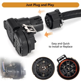 Atesilor 4/7 Pin Trailer Wiring Connector Kit with Mounting Bracket & USCAR Style 7-Way Pigtail Harness, Trailer Plug Adapter – Dual Plug 4 Way Flat & 7 Way Blade
