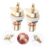 Totority Sturdy Rca Female Jack Terminal Socket Gold Plated Rca