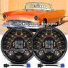 JESUO 7 Inch Round LED Headlight DRL For Ford Thunderbird