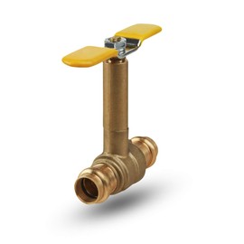 Midline Valve 752R234 Premium Brass Ball Valve, Long Bonnet with T-Handle, with 1/2 in. Press Connections