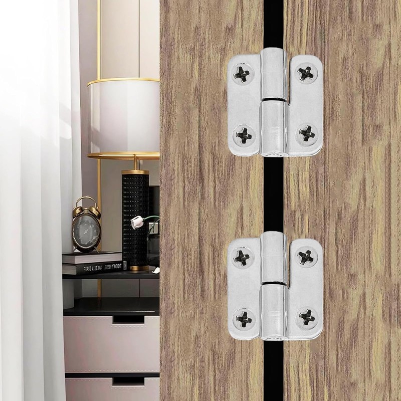 Ldzzuo 4pcs Detachable Door Hinges Stainless Steel Right Left Handed