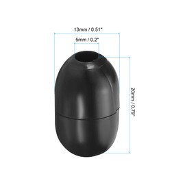 PATIKIL 30pcs Kitchen Sink Rack Feet 5mm Inside x 13mm Outside Diameter Plastic Sink Replacement Feet for Protective Sink Grid, Black