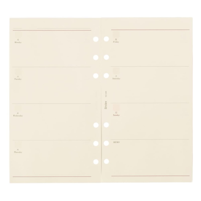 Bindex 306 Personal Organizer Refill, Bible Size, 6 Holes, Efficiency