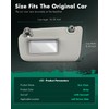 SCITOO Left Driver Side Auto Sun Visor Assembly Replacement for