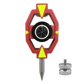 GMP111 Mini Surveying Prism Replacement, Compatible with Leica & All Surveying Total Station (Silver Coated, +17.5mm)