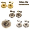 SagaSave 2 PCS Vintage Alloy Pommel, Tieback Hooks Curtain Holdbacks