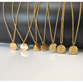 Gold Initial F Choker Necklaces for Women Stainless Steel Letter Necklace Cute Chokers Collar Minimalist Jewelry Simple Gift