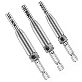 3 Pcs Upgrade Hinge Drill Bit Set, Drill Bits Set, Shank Hinge Drill Bit Guide Set High Speed Steel Self Centering Drill Bits For Door Window Cabinet Hinge Pilot Hole Drill Bit 2Mm, 2.8Mm, 3.6Mm