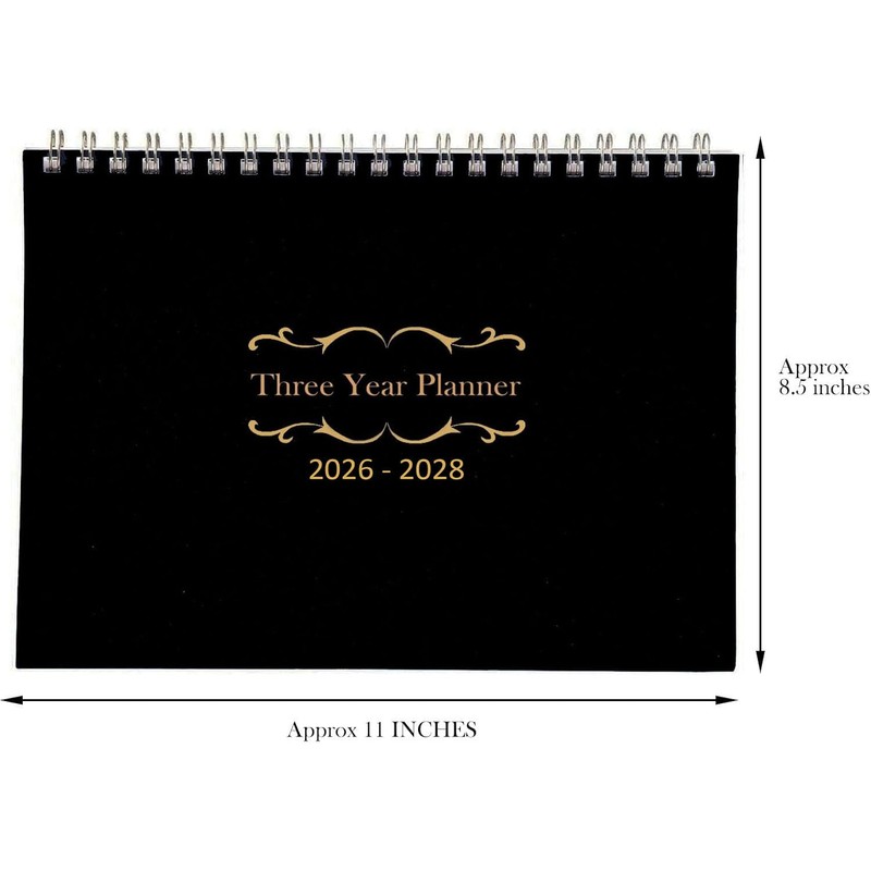 Kerixi 3 Year Calendar Monthly Planner Spiral Bound Approx 11"